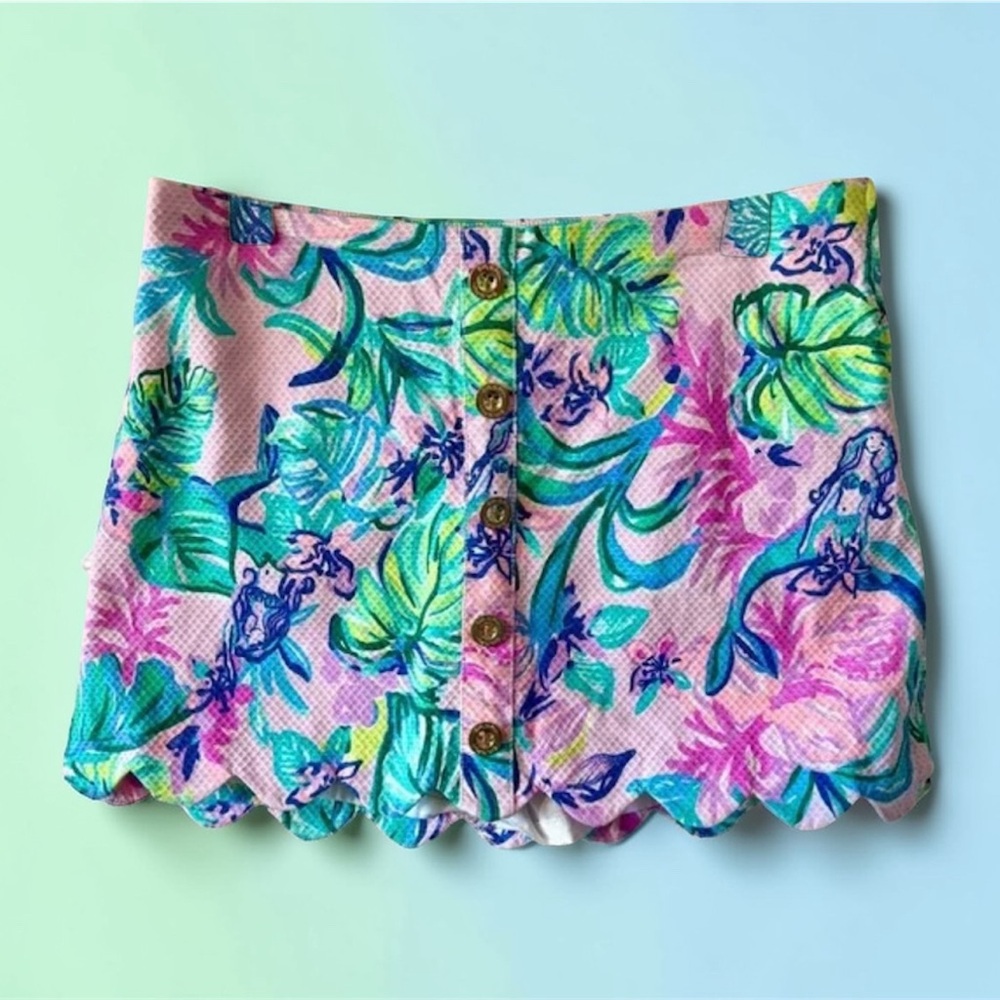 Lilly Pulitzer | Kaylie Button Front Mini Skort mermaid in the shade